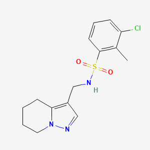 3-chloro-2-methyl-N-((4,5,6,7-tetrahydropyrazolo[1,5-a]pyridin-3-yl)methyl)benzenesulfonamide