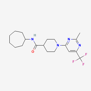 N-cycloheptyl-1-[2-methyl-6-(trifluoromethyl)pyrimidin-4-yl]piperidine-4-carboxamide