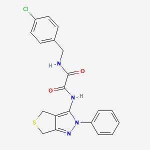 N-[(4-chlorophenyl)methyl]-N'-(2-phenyl-4,6-dihydrothieno[3,4-c]pyrazol-3-yl)oxamide