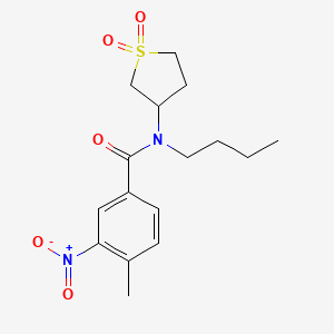N-butyl-N-(1,1-dioxidotetrahydrothiophen-3-yl)-4-methyl-3-nitrobenzamide
