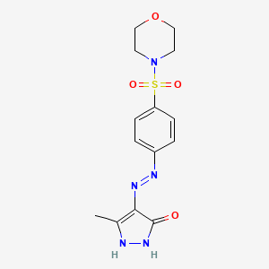 5-methyl-4-{[4-(4-morpholinylsulfonyl)phenyl]hydrazono}-2,4-dihydro-3H-pyrazol-3-one