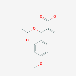 molecular formula C14H16O5 B2524807 Methyl 2-(acetoxy(4-methoxyphenyl)methyl)acrylate CAS No. 124957-41-1