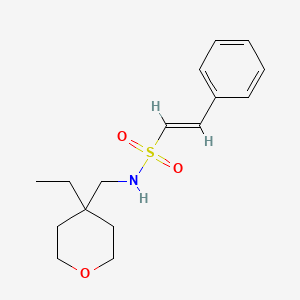 (E)-N-[(4-Ethyloxan-4-YL)methyl]-2-phenylethenesulfonamide