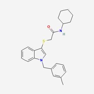 N-cyclohexyl-2-((1-(3-methylbenzyl)-1H-indol-3-yl)thio)acetamide