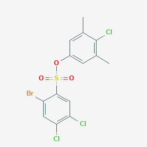 4-Chloro-3,5-dimethylphenyl 2-bromo-4,5-dichlorobenzene-1-sulfonate
