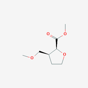 molecular formula C8H14O4 B2524842 rac-methyl (2R,3R)-3-(methoxymethyl)oxolane-2-carboxylate, cis CAS No. 1909286-86-7