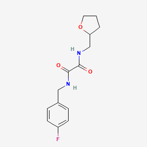 molecular formula C14H17FN2O3 B2524847 N1-(4-fluorobenzyl)-N2-((tetrahydrofuran-2-yl)methyl)oxalamide CAS No. 702650-05-3