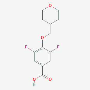 3,5-Difluoro-4-(oxan-4-ylmethoxy)benzoicacid