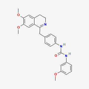 molecular formula C26H27N3O4 B2524850 1-{4-[(6,7-dimethoxy-3,4-dihydroisoquinolin-1-yl)methyl]phenyl}-3-(3-methoxyphenyl)urea CAS No. 1022881-55-5