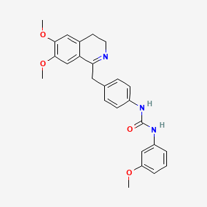 1-[4-[(6,7-Dimethoxy-3,4-dihydroisoquinolin-1-yl)methyl]phenyl]-3-(3-methoxyphenyl)urea