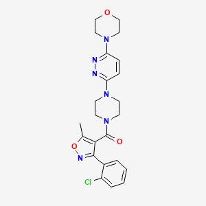 (3-(2-Chlorophenyl)-5-methylisoxazol-4-yl)(4-(6-morpholinopyridazin-3-yl)piperazin-1-yl)methanone