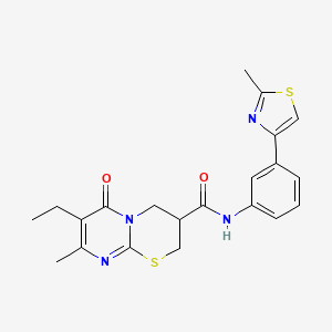 7-ethyl-8-methyl-N-(3-(2-methylthiazol-4-yl)phenyl)-6-oxo-2,3,4,6-tetrahydropyrimido[2,1-b][1,3]thiazine-3-carboxamide