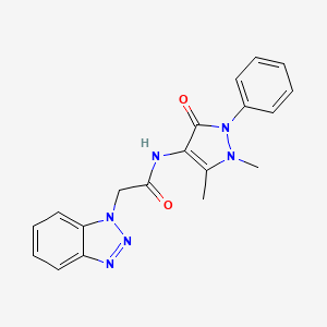 2-(benzotriazol-1-yl)-N-(1,5-dimethyl-3-oxo-2-phenylpyrazol-4-yl)acetamide
