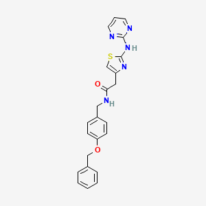 N-(4-(benzyloxy)benzyl)-2-(2-(pyrimidin-2-ylamino)thiazol-4-yl)acetamide