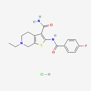 6-Ethyl-2-(4-fluorobenzamido)-4,5,6,7-tetrahydrothieno[2,3-c]pyridine-3-carboxamide hydrochloride