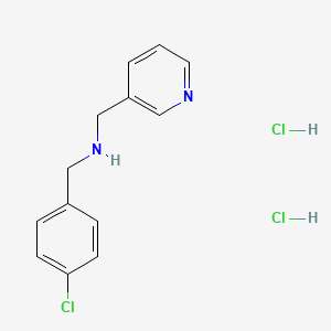 molecular formula C13H15Cl3N2 B2524871 N-(4-Chlorobenzyl)-1-(pyridin-3-yl)methanamine dihydrochloride CAS No. 287918-51-8