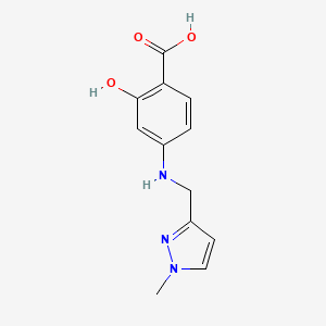 2-Hydroxy-4-{[(1-methyl-1H-pyrazol-3-YL)methyl]amino}benzoic acid