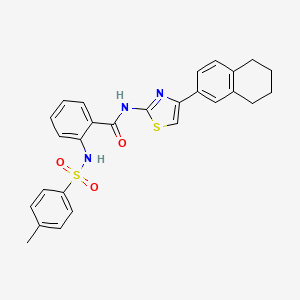 2-[(4-methylphenyl)sulfonylamino]-N-[4-(5,6,7,8-tetrahydronaphthalen-2-yl)-1,3-thiazol-2-yl]benzamide