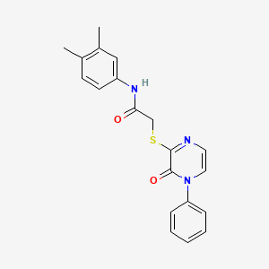N-(3,4-dimethylphenyl)-2-[(3-oxo-4-phenyl-3,4-dihydropyrazin-2-yl)thio]acetamide