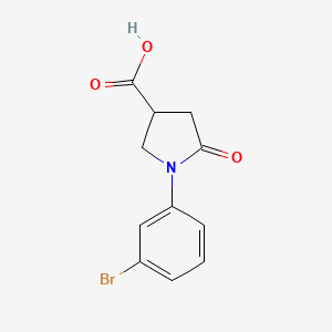 molecular formula C11H10BrNO3 B2524881 1-(3-Bromophenyl)-5-oxopyrrolidine-3-carboxylic acid CAS No. 714207-41-7