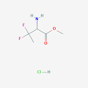 molecular formula C5H10ClF2NO2 B2524883 Methyl2-amino-3,3-difluorobutanoatehydrochloride CAS No. 171083-44-6