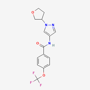 B2524887 N-(1-(tetrahydrofuran-3-yl)-1H-pyrazol-4-yl)-4-(trifluoromethoxy)benzamide CAS No. 1797086-53-3