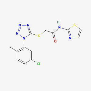 2-((1-(5-chloro-2-methylphenyl)-1H-tetrazol-5-yl)thio)-N-(thiazol-2-yl)acetamide