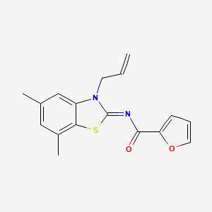 molecular formula C17H16N2O2S B2524901 (Z)-N-(3-allyl-5,7-dimethylbenzo[d]thiazol-2(3H)-ylidene)furan-2-carboxamide CAS No. 1322296-75-2