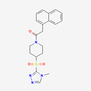 1-(4-((4-methyl-4H-1,2,4-triazol-3-yl)sulfonyl)piperidin-1-yl)-2-(naphthalen-1-yl)ethanone