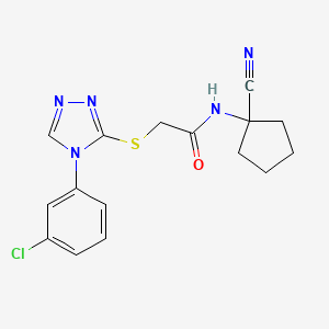 2-{[4-(3-chlorophenyl)-4H-1,2,4-triazol-3-yl]sulfanyl}-N-(1-cyanocyclopentyl)acetamide