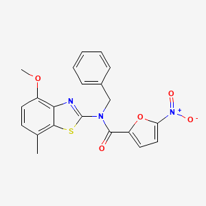 N-benzyl-N-(4-methoxy-7-methylbenzo[d]thiazol-2-yl)-5-nitrofuran-2-carboxamide