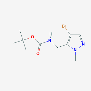 molecular formula C10H16BrN3O2 B2524923 tert-butyl N-[(4-bromo-1-methyl-1H-pyrazol-5-yl)methyl]carbamate CAS No. 2018251-37-9