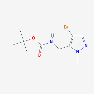 tert-butyl N-[(4-bromo-1-methyl-1H-pyrazol-5-yl)methyl]carbamate