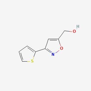 molecular formula C8H7NO2S B2524927 [3-(Thiophen-2-yl)-1,2-oxazol-5-yl]methanol CAS No. 184868-43-7