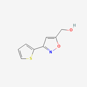 molecular formula C8H7NO2S B2524927 (3-(2-Thienyl)isoxazol-5-yl)methan-1-ol CAS No. 184868-43-7