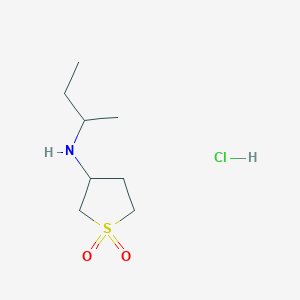 molecular formula C8H18ClNO2S B2524930 N-(sec-Butyl)tetrahydrothiophen-3-amine 1,1-dioxide hydrochloride CAS No. 1052420-41-3