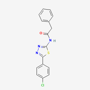 N-[5-(4-chlorophenyl)-1,3,4-thiadiazol-2-yl]-2-phenylacetamide