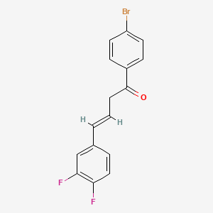 molecular formula C16H11BrF2O B2524939 (E)-1-(4-bromophenyl)-4-(3,4-difluorophenyl)but-3-en-1-one CAS No. 537009-03-3