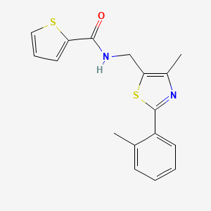 N-((4-methyl-2-(o-tolyl)thiazol-5-yl)methyl)thiophene-2-carboxamide