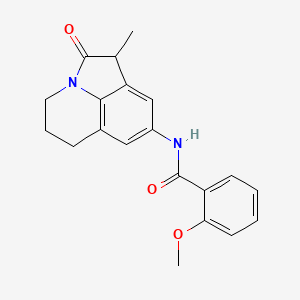 2-Methoxy-N-(3-methyl-2-oxo-1-azatricyclo[6.3.1.04,12]dodeca-4,6,8(12)-trien-6-yl)benzamide