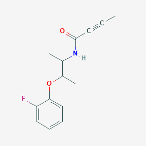 molecular formula C14H16FNO2 B2524950 N-[3-(2-Fluorophenoxy)butan-2-yl]but-2-ynamide CAS No. 2411297-51-1