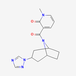 3-((1R,5S)-3-(1H-1,2,4-triazol-1-yl)-8-azabicyclo[3.2.1]octane-8-carbonyl)-1-methylpyridin-2(1H)-one