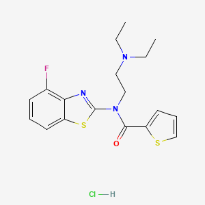 N-(2-(diethylamino)ethyl)-N-(4-fluorobenzo[d]thiazol-2-yl)thiophene-2-carboxamide hydrochloride