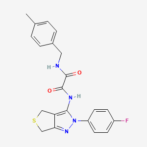 N'-[2-(4-fluorophenyl)-4,6-dihydrothieno[3,4-c]pyrazol-3-yl]-N-[(4-methylphenyl)methyl]oxamide