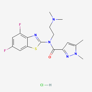 N-(4,6-difluorobenzo[d]thiazol-2-yl)-N-(2-(dimethylamino)ethyl)-1,5-dimethyl-1H-pyrazole-3-carboxamide hydrochloride