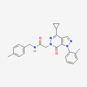 2-(4-cyclopropyl-7-oxo-1-(o-tolyl)-1H-pyrazolo[3,4-d]pyridazin-6(7H)-yl)-N-(4-methylbenzyl)acetamide