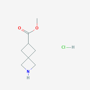 molecular formula C8H14ClNO2 B2524975 Methyl 2-azaspiro[3.3]heptane-6-carboxylate hydrochloride CAS No. 2361634-43-5