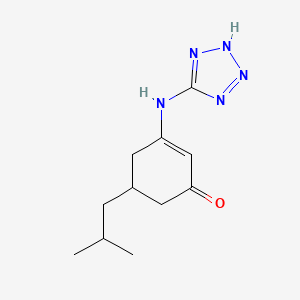 5-(2-methylpropyl)-3-(2H-tetrazol-5-ylamino)cyclohex-2-en-1-one