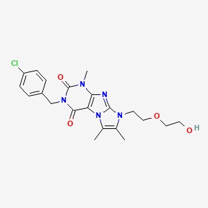 3-(4-chlorobenzyl)-8-(2-(2-hydroxyethoxy)ethyl)-1,6,7-trimethyl-1H-imidazo[2,1-f]purine-2,4(3H,8H)-dione