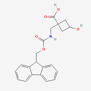 1-[(9H-Fluoren-9-ylmethoxycarbonylamino)methyl]-3-hydroxycyclobutane-1-carboxylic acid